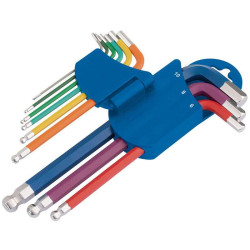Set of 9 DRAPER 6-point ball-end wrenches 2