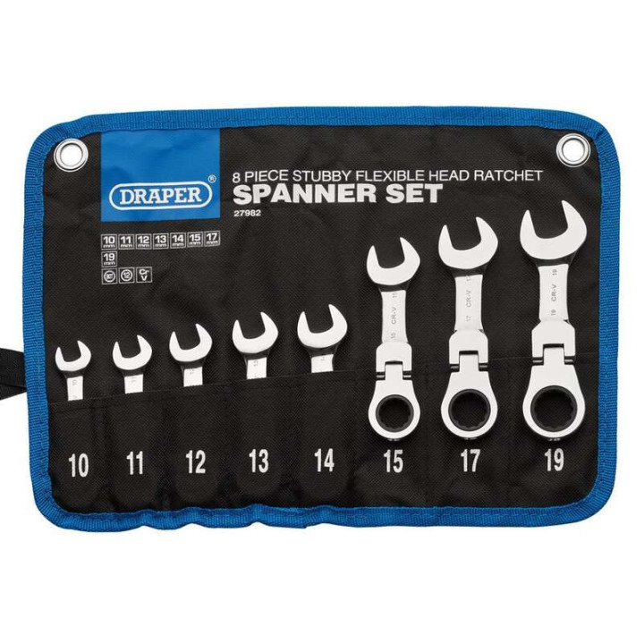 Set of 8 DRAPER HI-TORQ combination wrenches