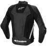 Blouson moto cuir Alpinestars MISSILE V3 AIRFLOW Noir/Blanc