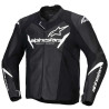 Blouson moto cuir Alpinestars FASTER V3 Noir/Blanc