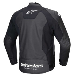 Alpinestars FASTER V3 Leather Motorcycle Jacket Black/White 2
