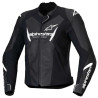 Alpinestars STELLA FASTER V3 Leather Motorcycle Jacket Black/White