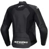 Alpinestars STELLA FASTER V3 Leather Motorcycle Jacket Black/White