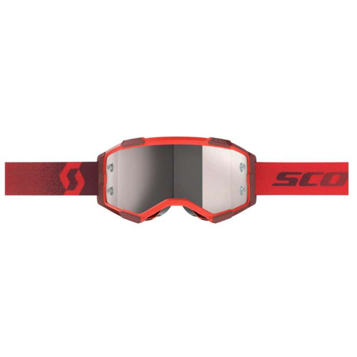 Masque cross Scott FURY Red/Silver Chrome