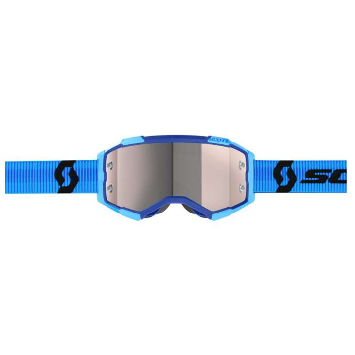 Scott FURY Blue/Black Chrome Silver Cross Goggle