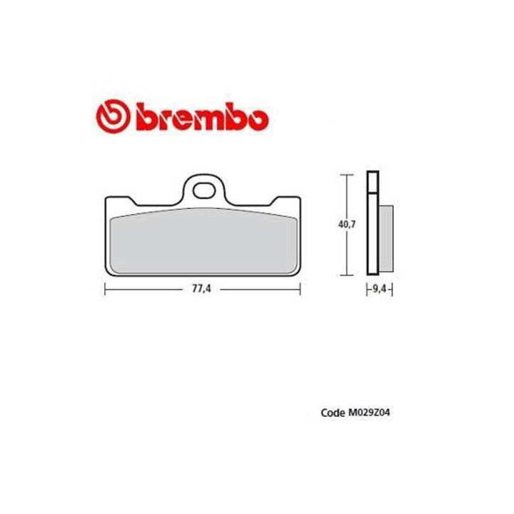 Plaquettes de frein racing Brembo M029 Z04 (107A48602) Type O