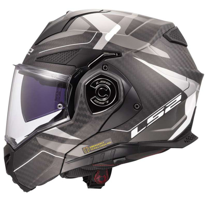 Casque moto LS2 FF901 ADVANT X CARBON HORIZON Silver/Grey 22.06