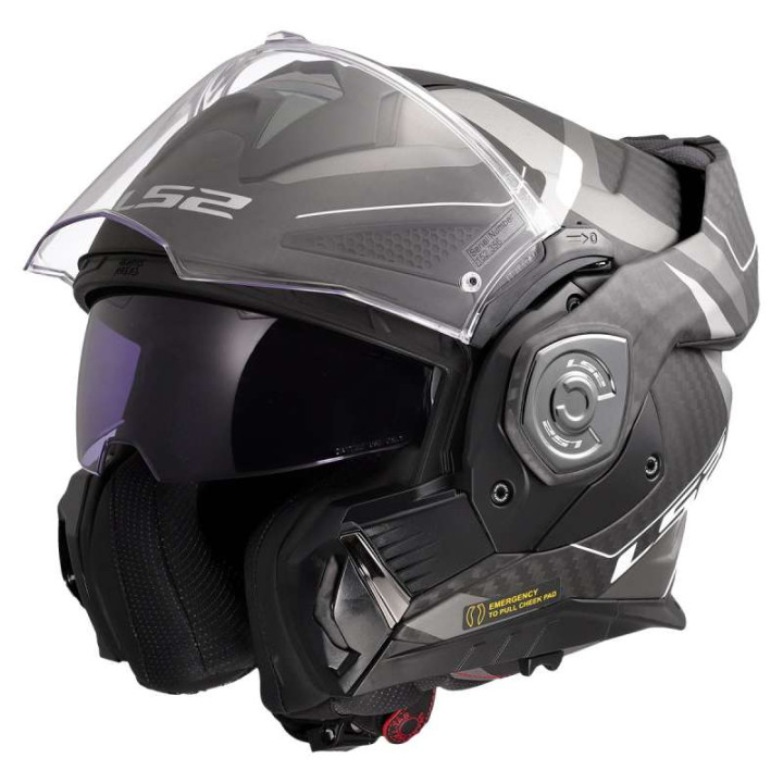 Casque moto LS2 FF901 ADVANT X CARBON HORIZON Silver/Grey 22.06