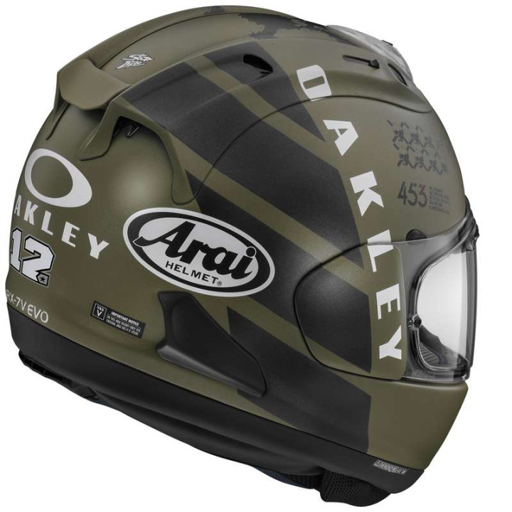 Arai RX-7V EVO Maverick Oakley motorcycle helmet