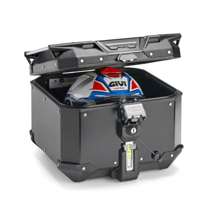 Top case moto GIVI Monokey TREKKER OUTBACK EVO SMART 42L BLACK LINE