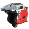 Casque moto jet Acerbis ARIA 22.06 GRAPHIC GRIS/ROUGE