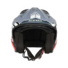 Casque moto jet Acerbis ARIA 22.06 GRAPHIC GRIS/ROUGE