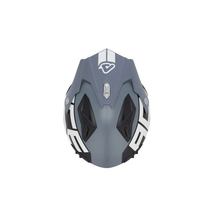 Casque moto jet Acerbis ARIA 22.06 GRAPHIC GRIS/ROUGE
