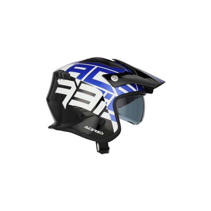 Casque moto jet Acerbis ARIA 22.06 GRAPHIC NOIR/BLEU