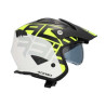 Casque moto jet Acerbis ARIA 22.06 GRAPHIC NOIR/JAUNE FLUO
