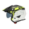 Casque moto jet Acerbis ARIA 22.06 GRAPHIC NOIR/JAUNE FLUO