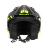 Casque moto jet Acerbis ARIA 22.06 GRAPHIC NOIR/JAUNE FLUO