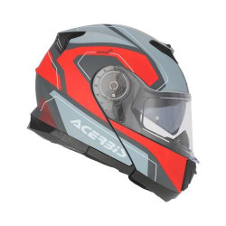 Casque moto modulable Acerbis SEREL 22.06 GRIS/ROUGE 2