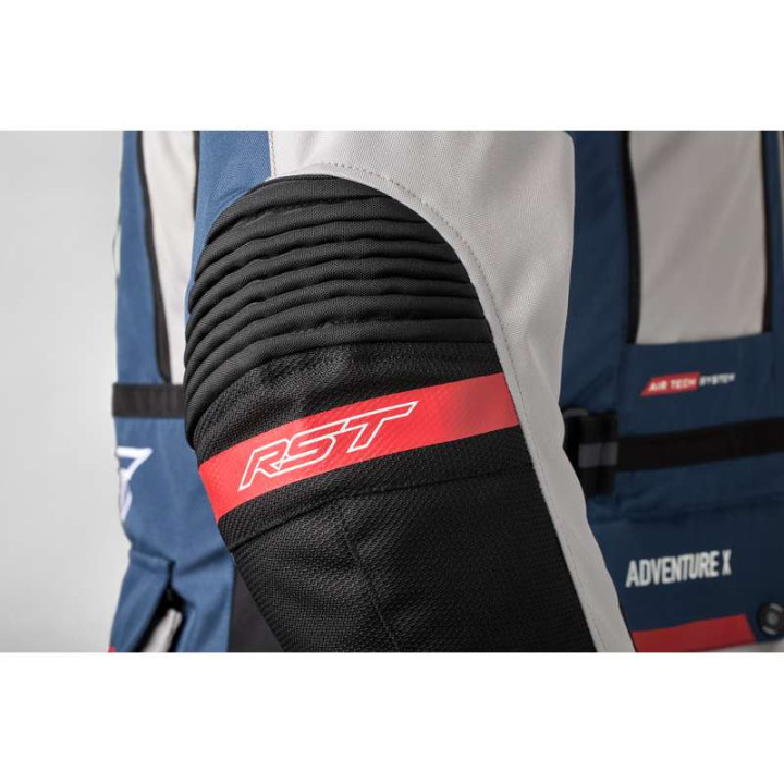 Women's RST ADVENTURE X SILVER/BLUE/RED motorcycle jacket