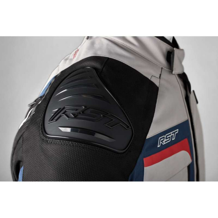 Women's RST ADVENTURE X SILVER/BLUE/RED motorcycle jacket