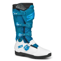 Bottes moto cross femme Sidi X POWER SC LEI BLANC/PETROLE/BLEU CLAIR