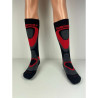 Chaussettes moto Skeed SPA 2 Noir/Rouge