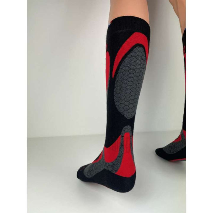 Chaussettes moto Skeed SPA 2 Noir/Rouge