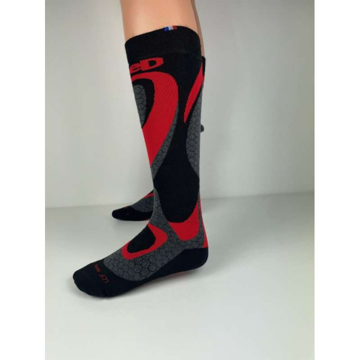 Chaussettes moto Skeed SPA 2 Noir/Rouge
