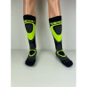 Chaussettes moto Skeed SPA 2 Noir/Jaune Fluo