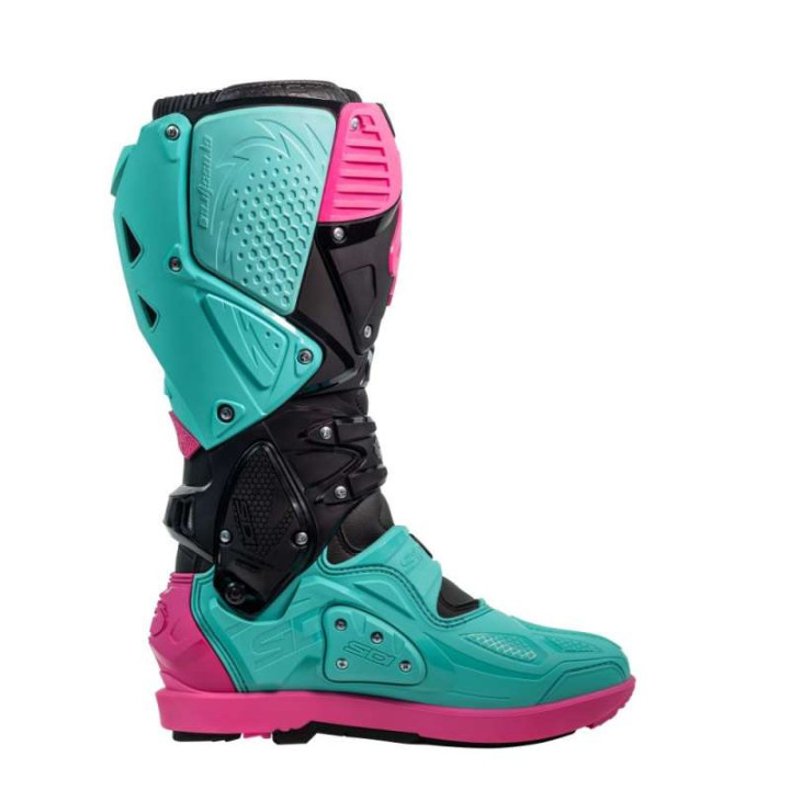 SIDI CROSSFIRE 3 SRS off-road motorcycle boots BLACK/MINT/ROSE
