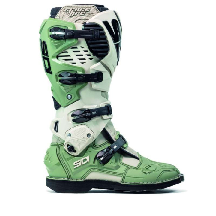 Bottes moto tout terrain SIDI CROSSFIRE 3 VERT MILITAIRE/SABLE