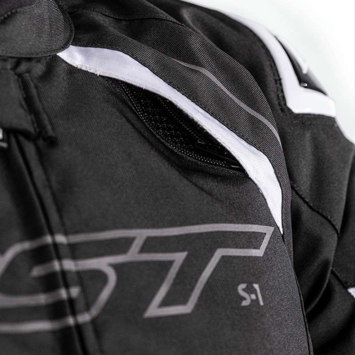 Blouson moto RST S-1 Textile Noir/Blanc