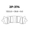 Plaquettes de frein sinter Nissin 2P374 ST