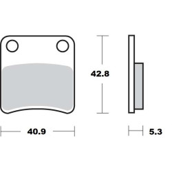 Plaquettes de frein Moto Master 412404 (frein de parking)