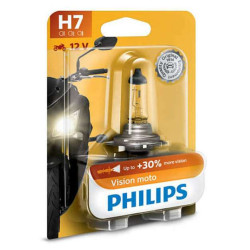 Philips Vision Moto headlight bulb +30% H7 12V 55W PX26D