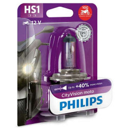 Ampoule phare Philips CityVision Moto +40% HS1 12 Volts