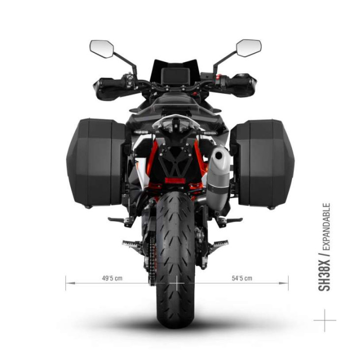 Kit valises Shad SH38X ALU + supports 3P (K0SM84IF) KTM 7890/890 ADV 890 SMT 23-