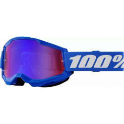 Masque moto cross 100% STRATA 2 BLUE MIRROR