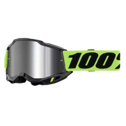 Masque moto 100% ACCURI 2 NEON YELLOW IRIDIUM SILVER