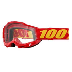 Masque moto 100% ACCURI 2 RED CLEAR