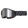 Masque moto 100% ACCURI 2 BLACK IRIDIUM SILVER