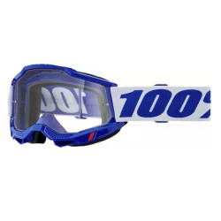 Masque moto 100% ACCURI 2 OTG BLUE CLEAR