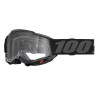Masque moto 100% ACCURI 2 OTG BLACK CLEAR
