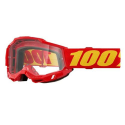 Masque moto 100% ACCURI 2 OTG RED CLEAR