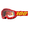 Masque moto 100% ACCURI 2 OTG RED CLEAR