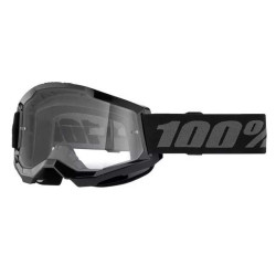 Masque moto cross 100% STRATA 2 BLACK CLEAR