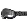 100% STRATA 2 BLACK CLEAR motocross mask