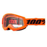 100% STRATA 2 NEON ORANGE CLEAR motocross mask
