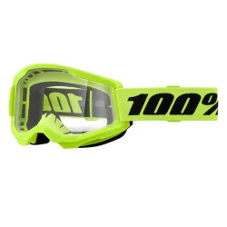 Masque moto cross 100% STRATA 2 NEON YELLOW CLEAR
