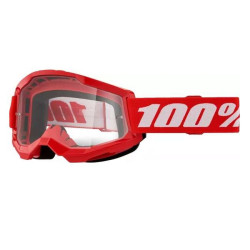 Masque moto cross 100% STRATA 2 RED CLEAR